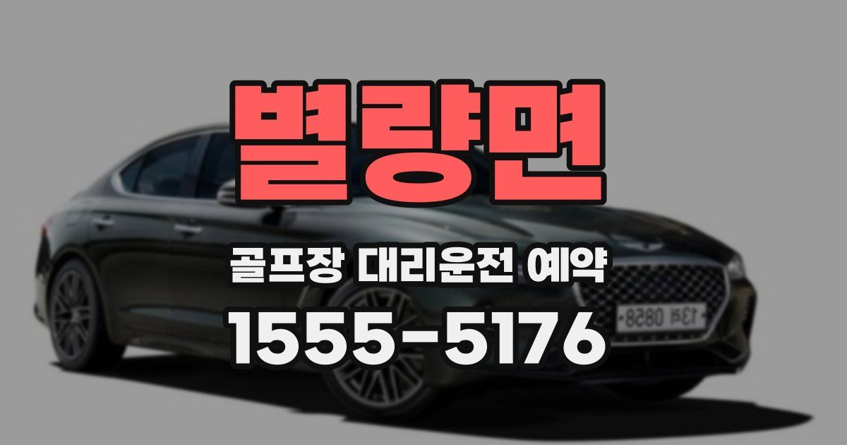 별량면 골프장 대리운전 예약