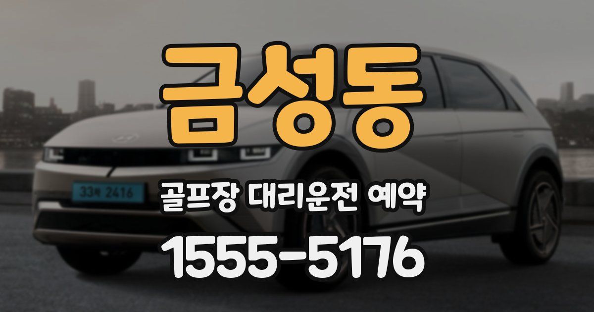 금성동 골프장 대리운전 예약