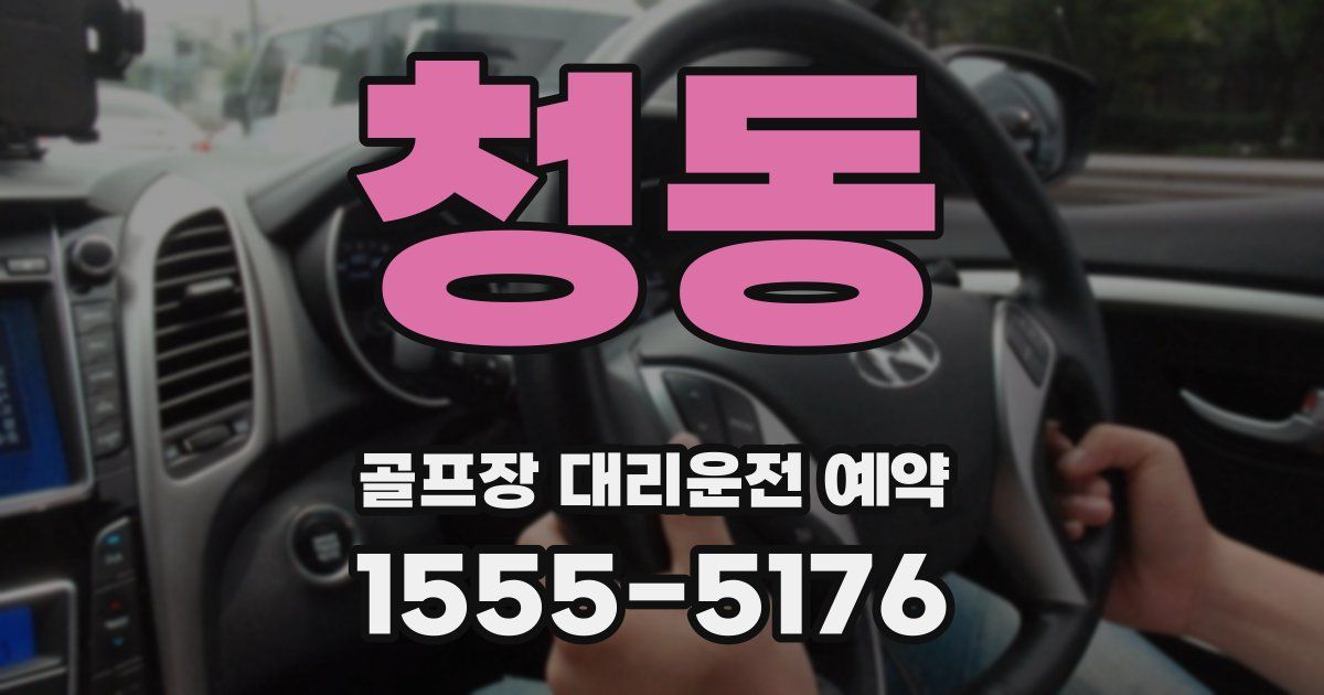 청동 골프장 대리운전 예약