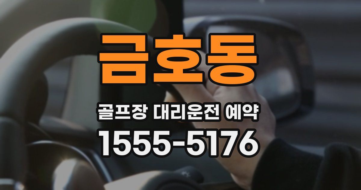 금호동 골프장 대리운전 예약