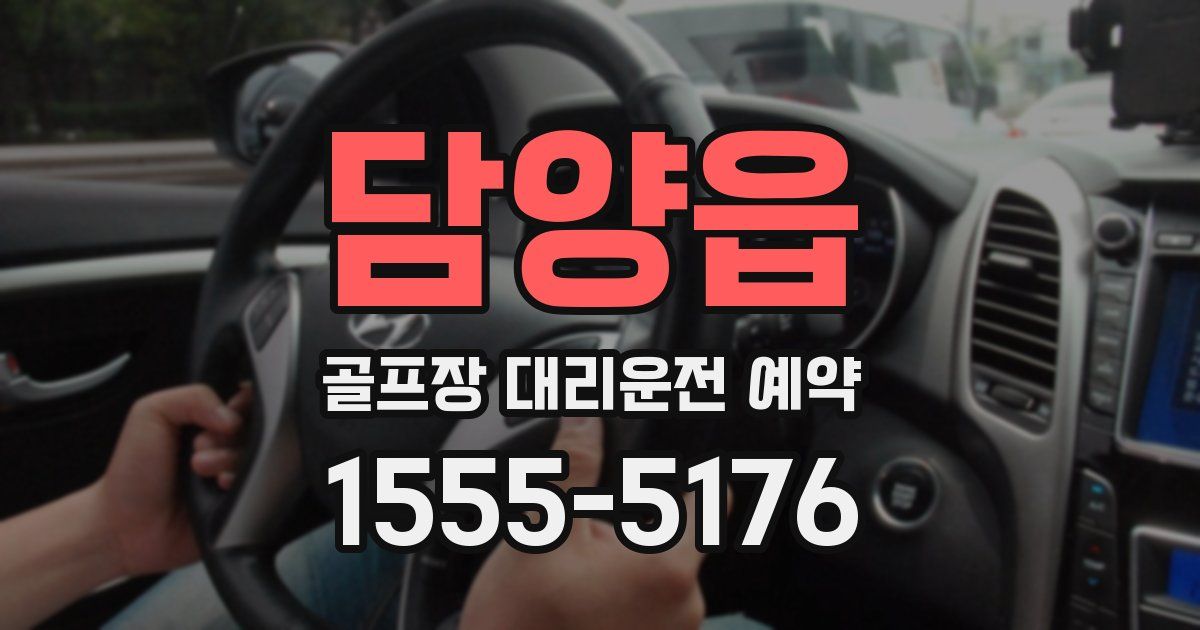 담양읍 골프장 대리운전 예약