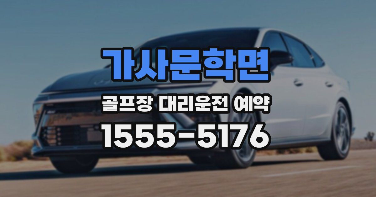 가사문학면 골프장 대리운전 예약