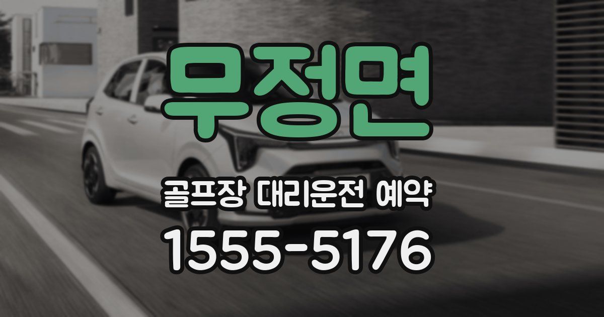 무정면 골프장 대리운전 예약