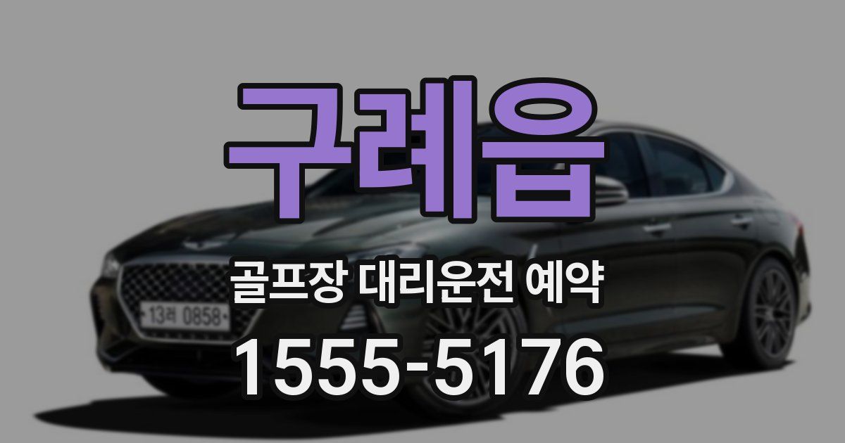 구례읍 골프장 대리운전 예약