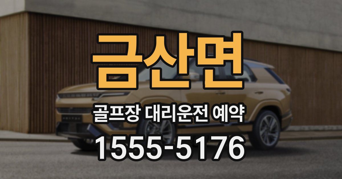 금산면 골프장 대리운전 예약