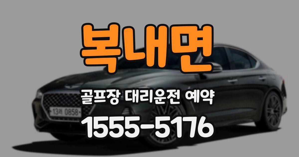 복내면 골프장 대리운전 예약