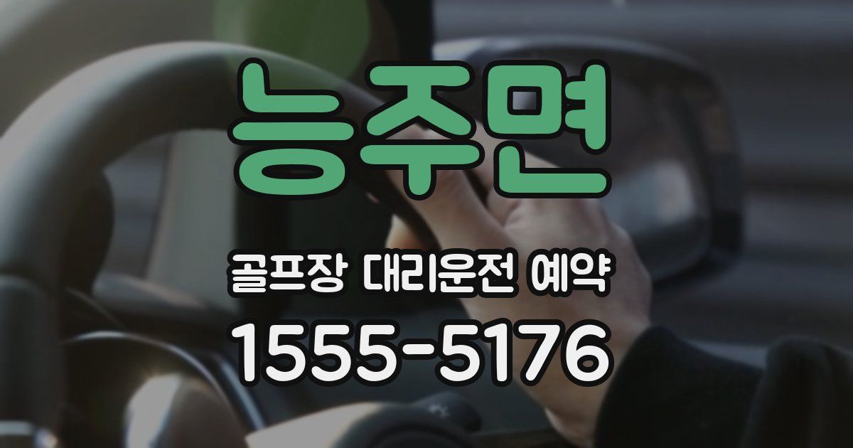능주면 골프장 대리운전 예약