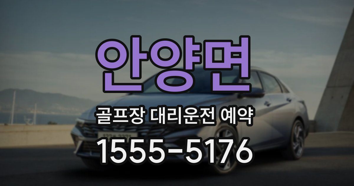 안양면 골프장 대리운전 예약