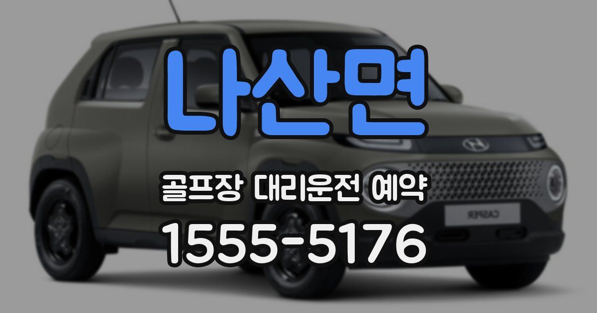 나산면 골프장 대리운전 예약