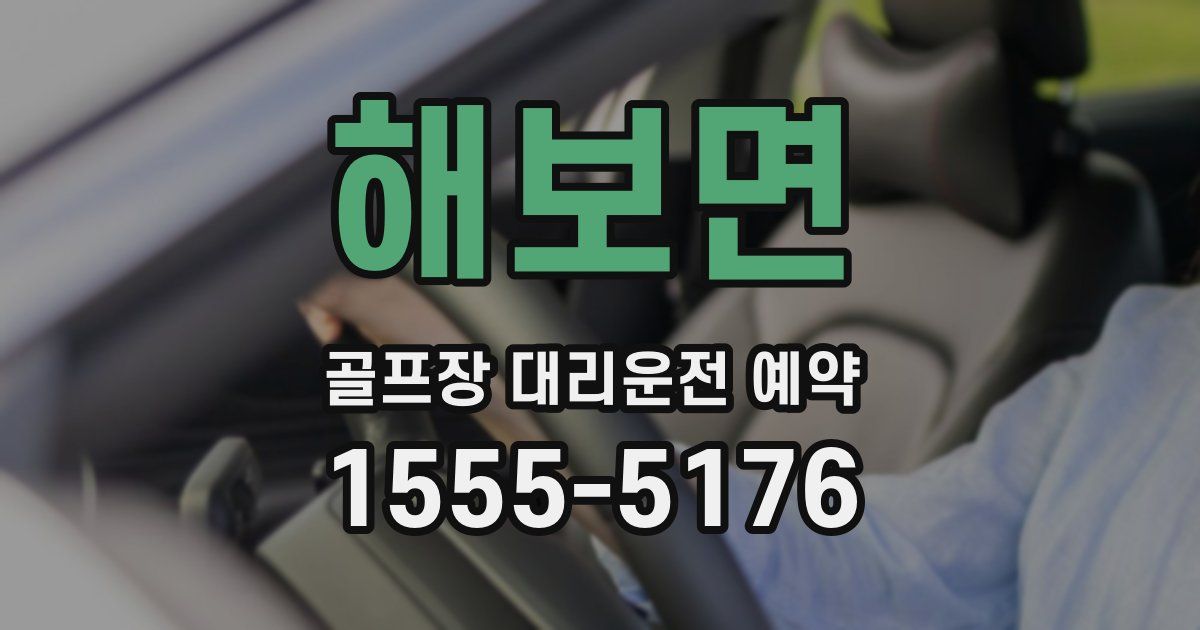 해보면 골프장 대리운전 예약