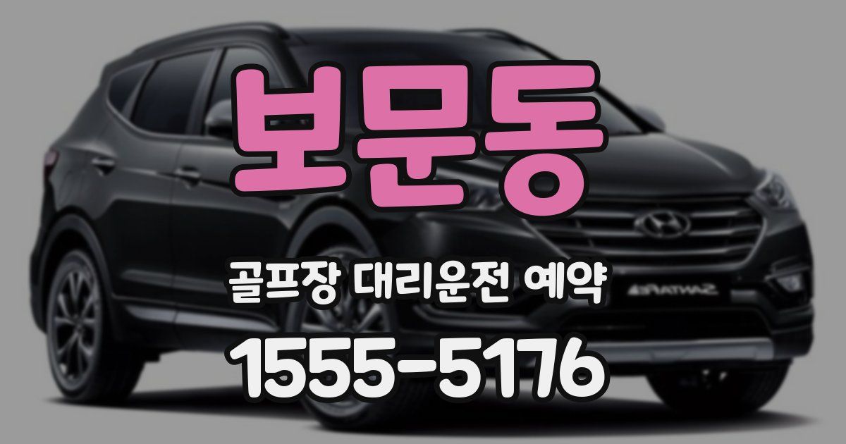 보문동 골프장 대리운전 예약