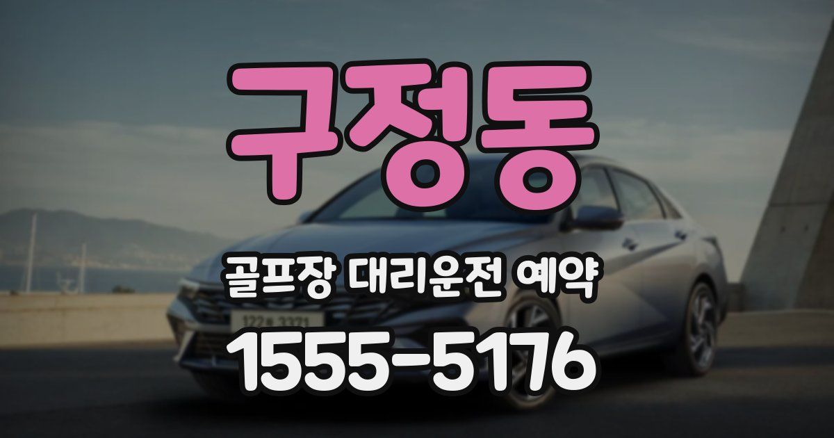 구정동 골프장 대리운전 예약