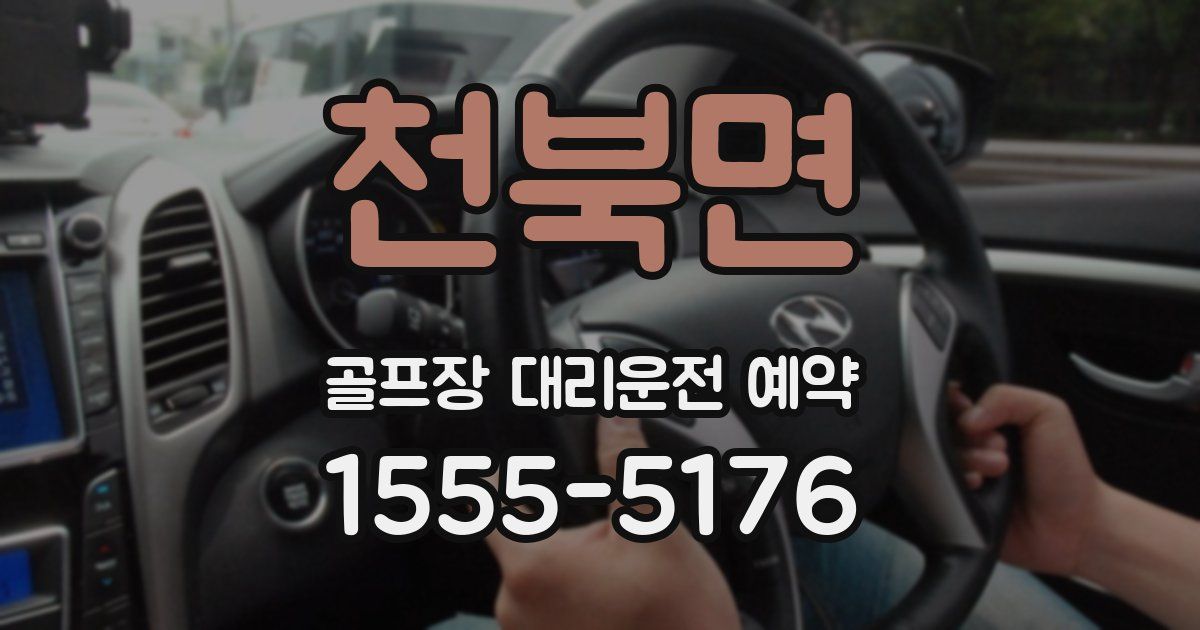 천북면 골프장 대리운전 예약