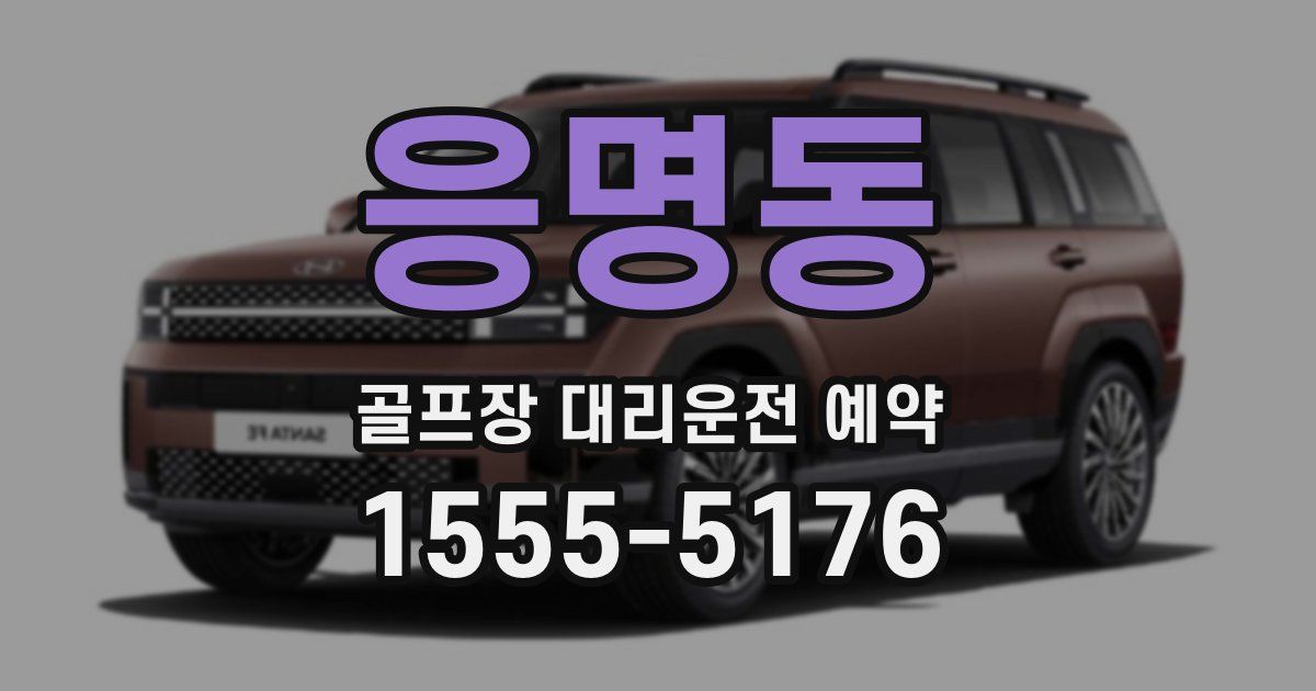 응명동 골프장 대리운전 예약