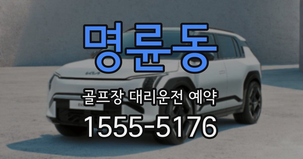 명륜동 골프장 대리운전 예약