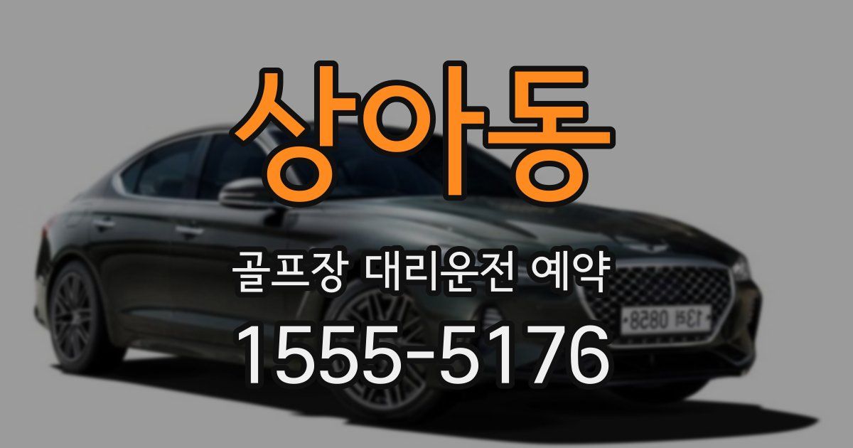 상아동 골프장 대리운전 예약