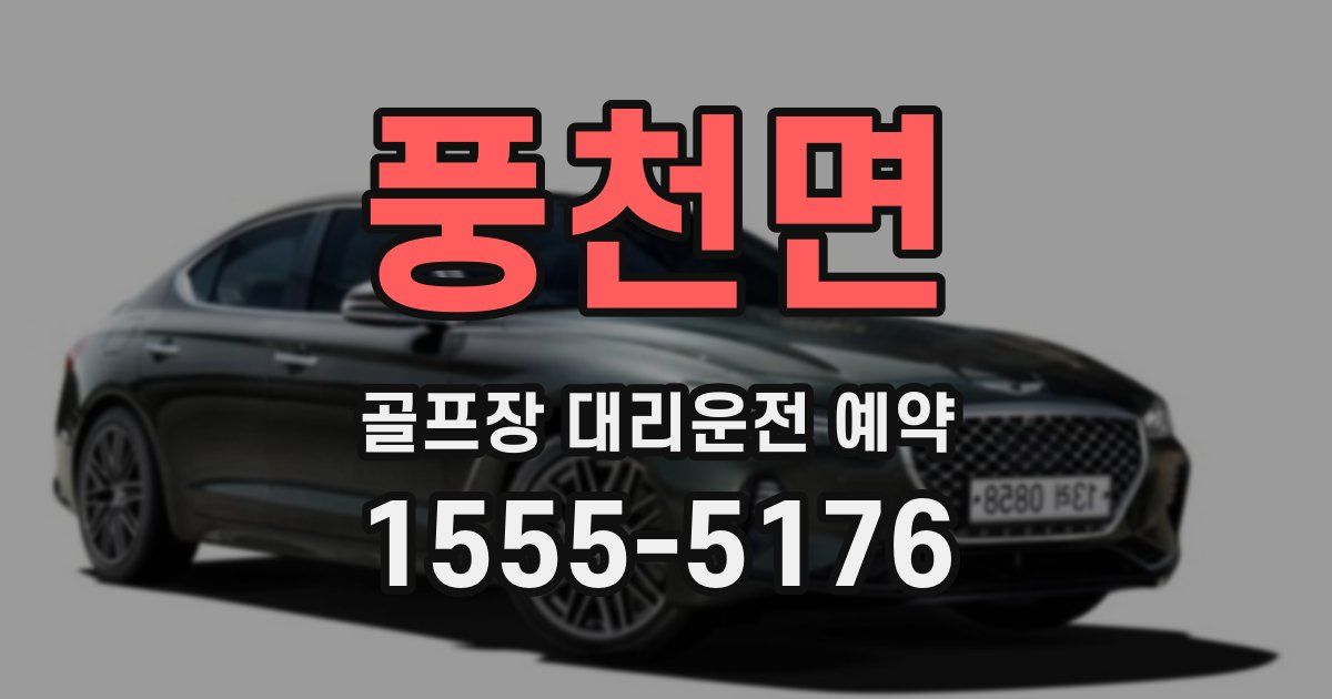 풍천면 골프장 대리운전 예약