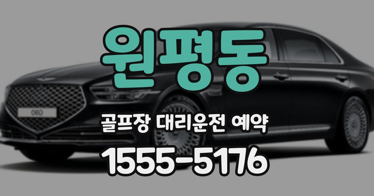 원평동 골프장 대리운전 예약