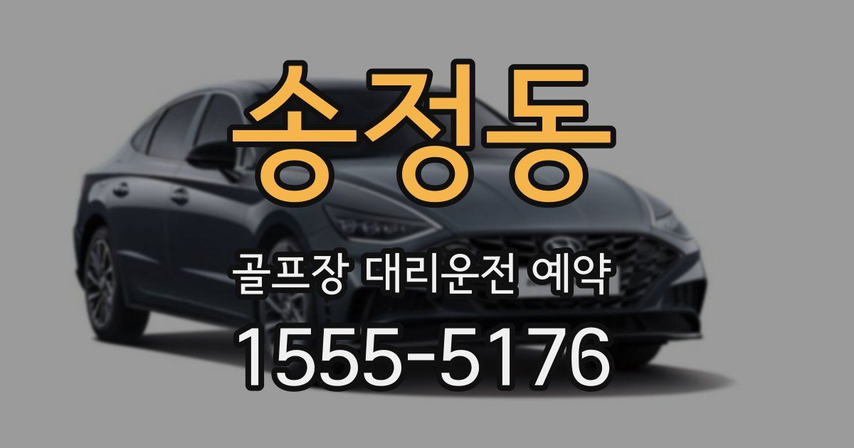 송정동 골프장 대리운전 예약