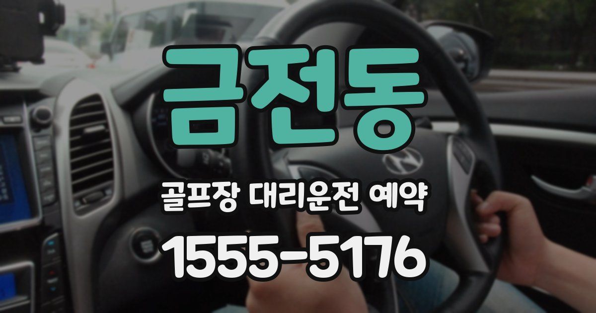 금전동 골프장 대리운전 예약