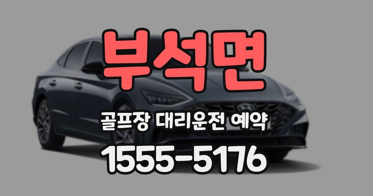부석면 골프장 대리운전 예약