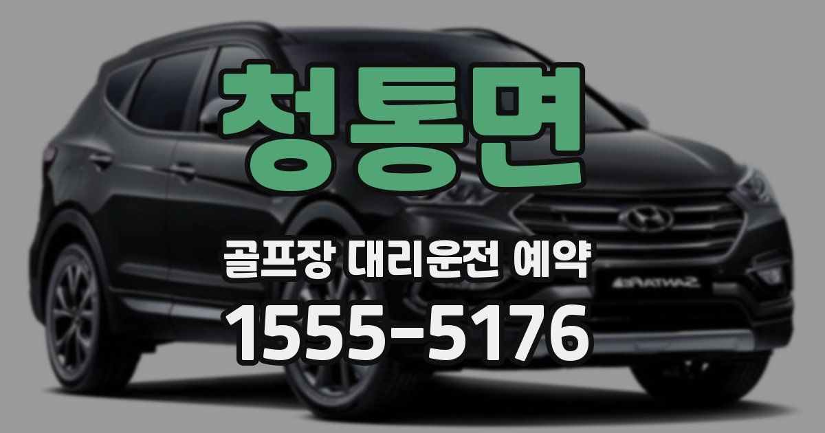 청통면 골프장 대리운전 예약