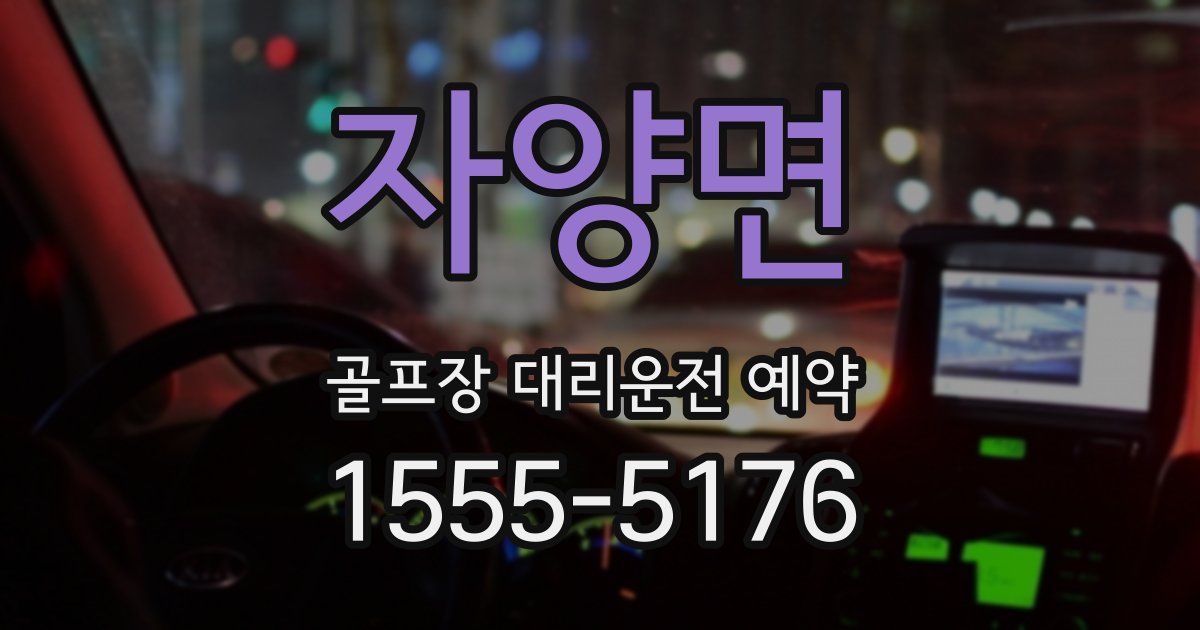 자양면 골프장 대리운전 예약