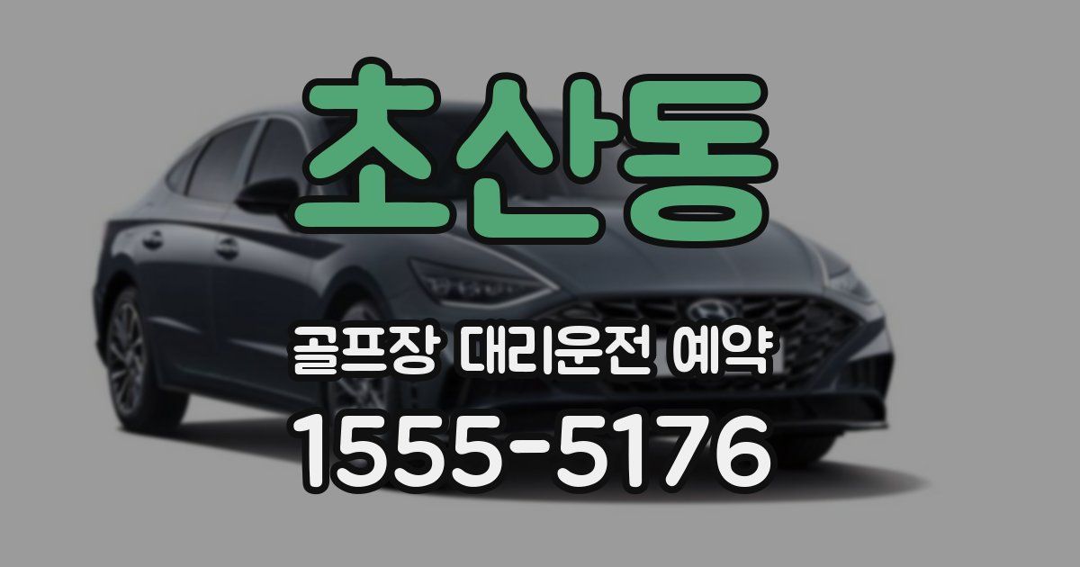 초산동 골프장 대리운전 예약