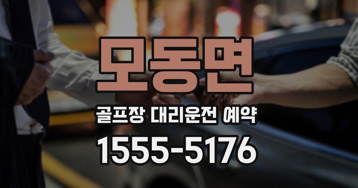 모동면 골프장 대리운전 예약