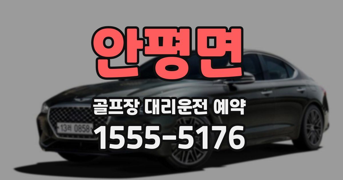 안평면 골프장 대리운전 예약