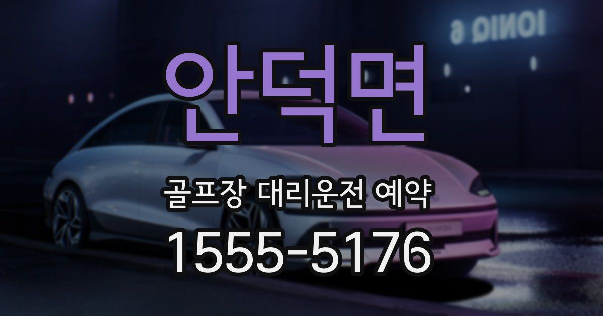 안덕면 골프장 대리운전 예약