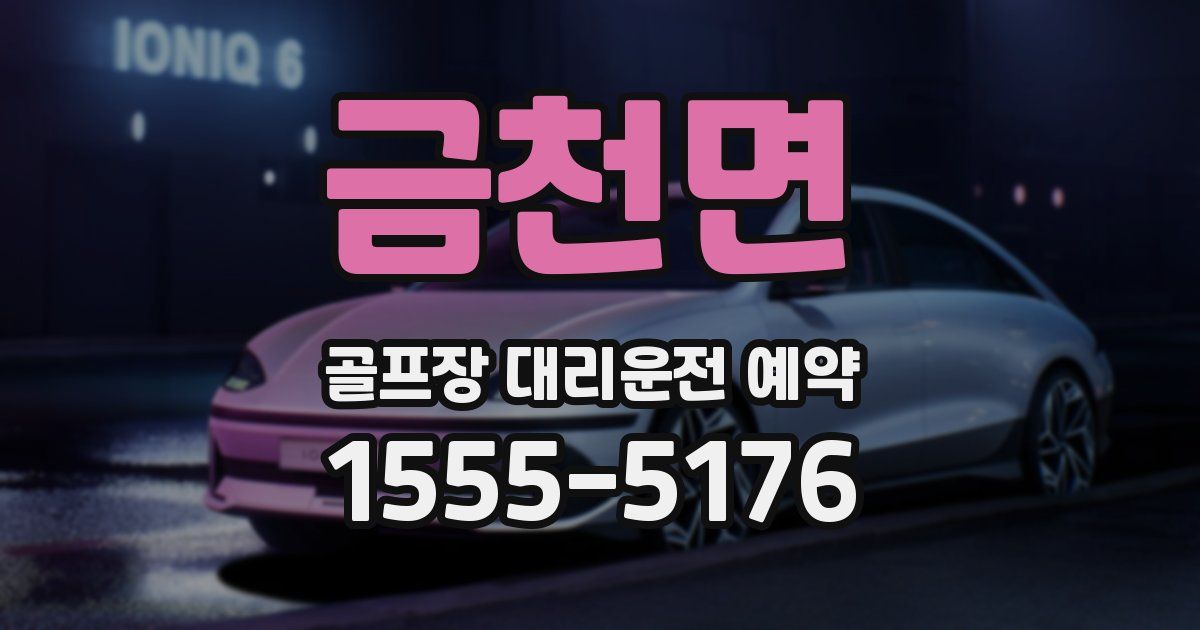 금천면 골프장 대리운전 예약