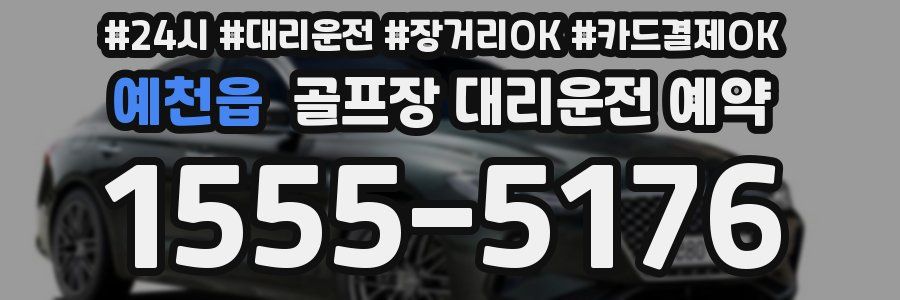 예천읍 골프장 대리운전 예약