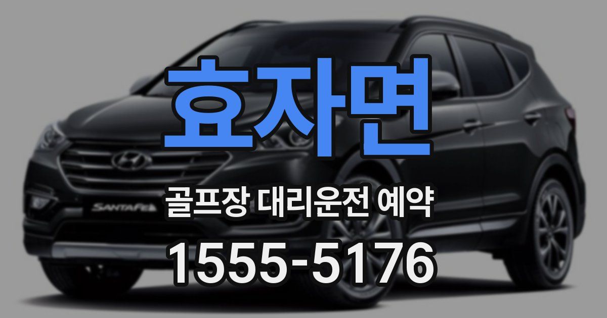 효자면 골프장 대리운전 예약