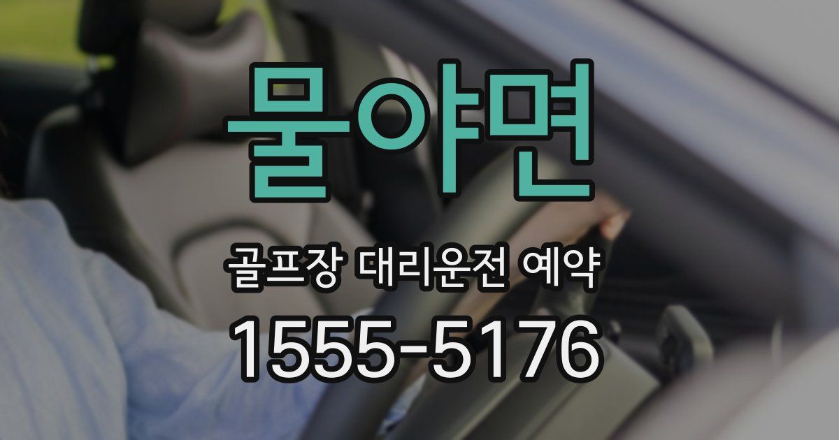 물야면 골프장 대리운전 예약