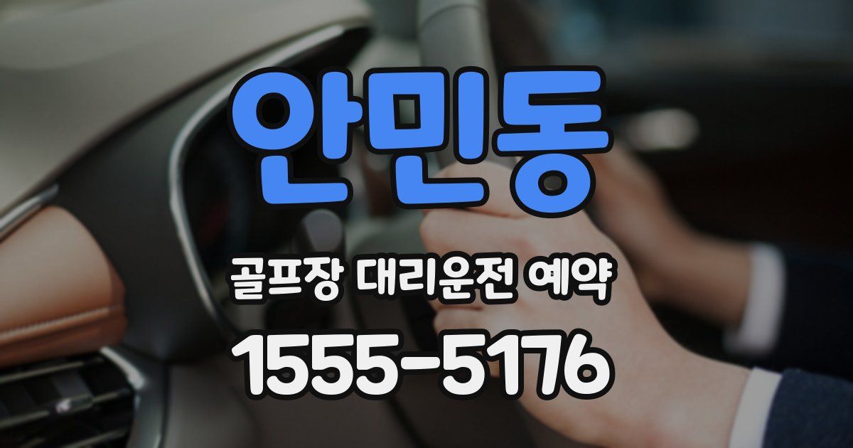 안민동 골프장 대리운전 예약