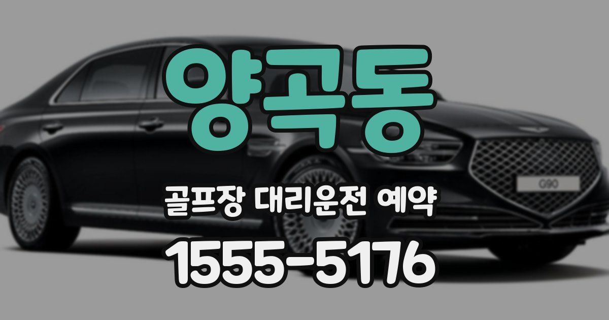 양곡동 골프장 대리운전 예약