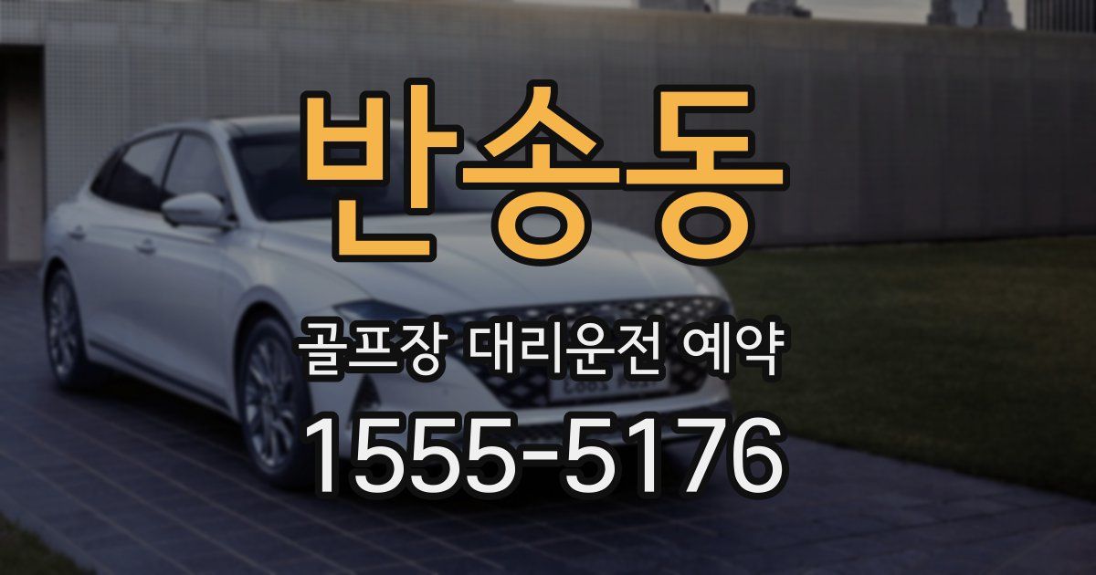 반송동 골프장 대리운전 예약