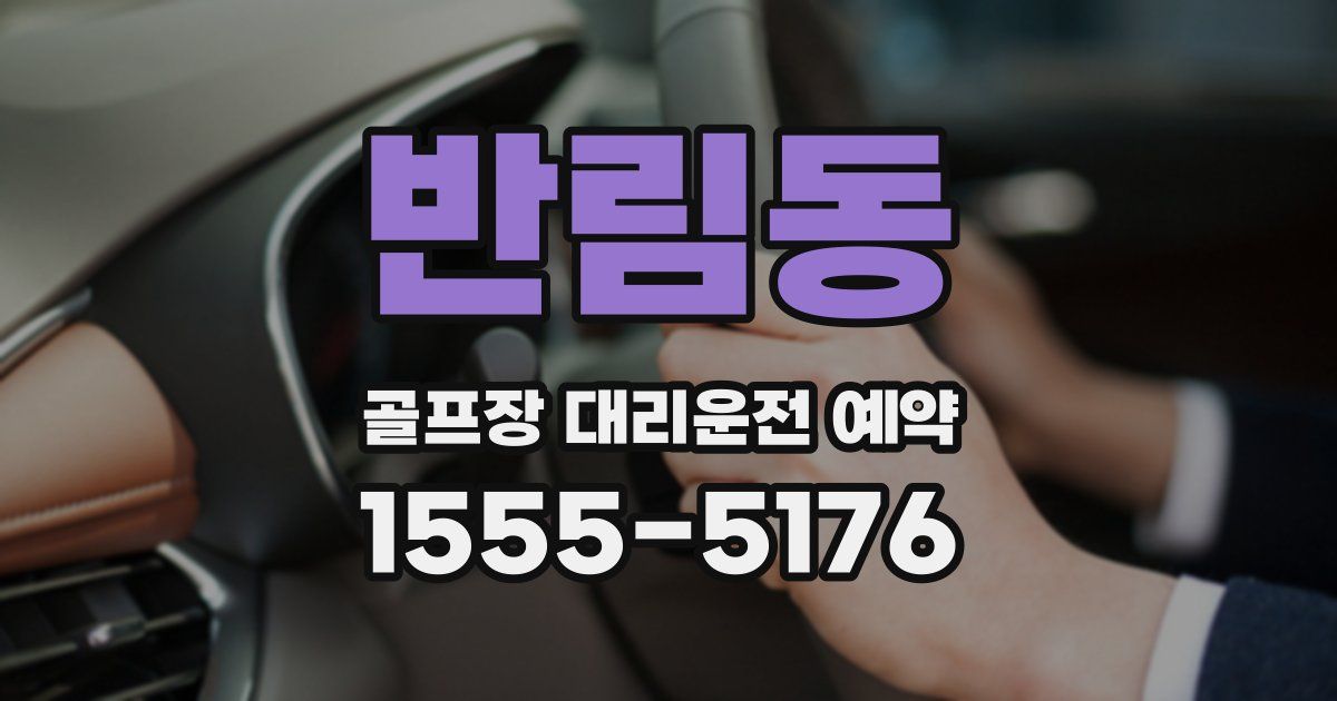 반림동 골프장 대리운전 예약