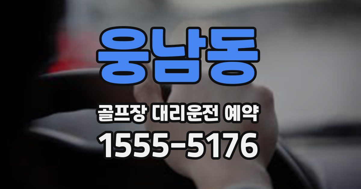 웅남동 골프장 대리운전 예약