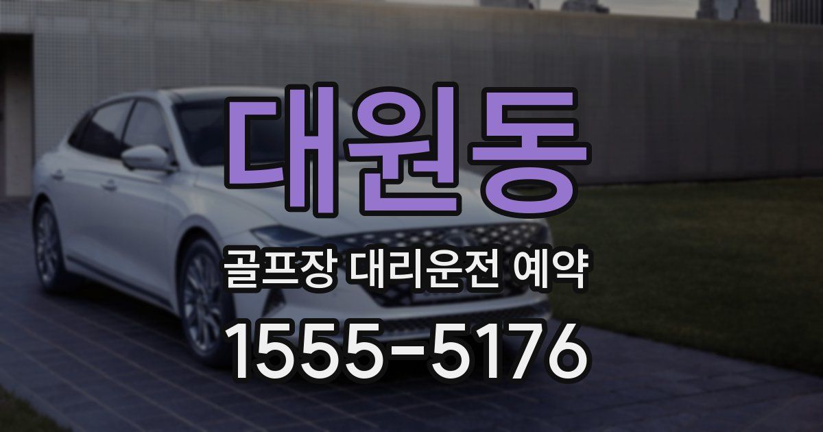 대원동 골프장 대리운전 예약