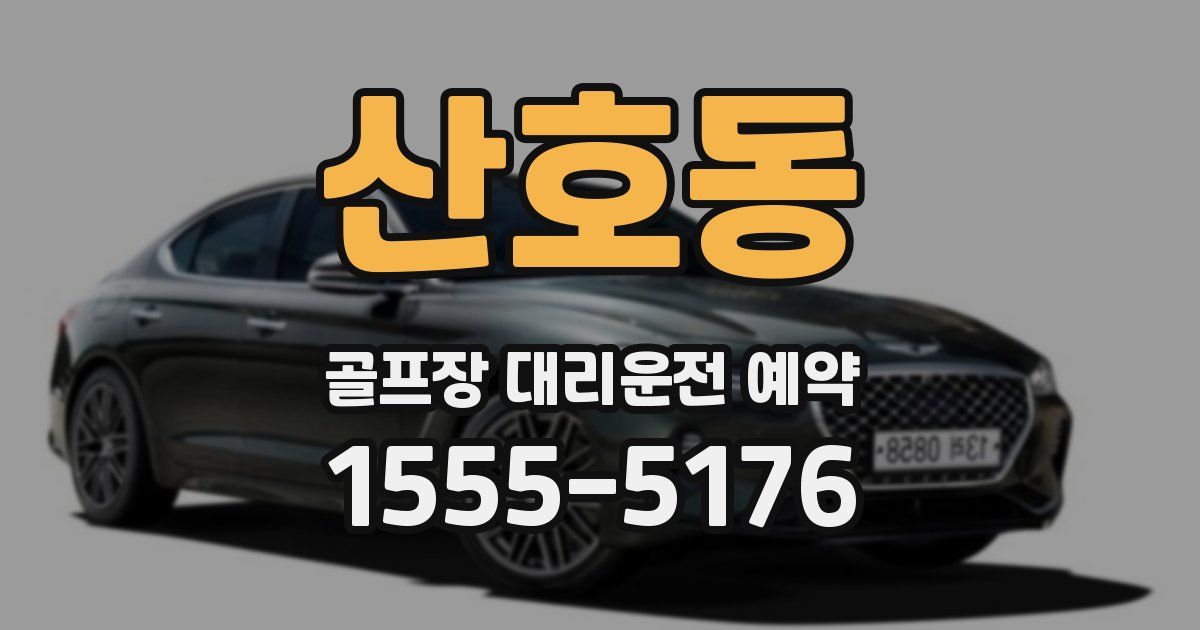 산호동 골프장 대리운전 예약