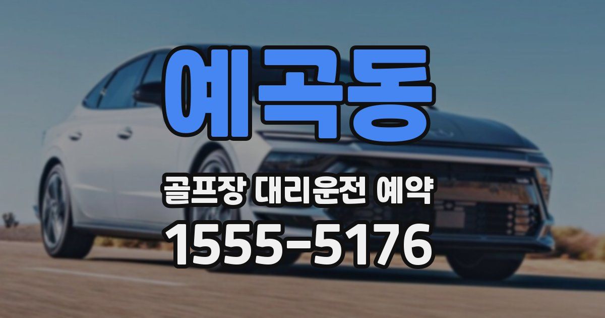 예곡동 골프장 대리운전 예약