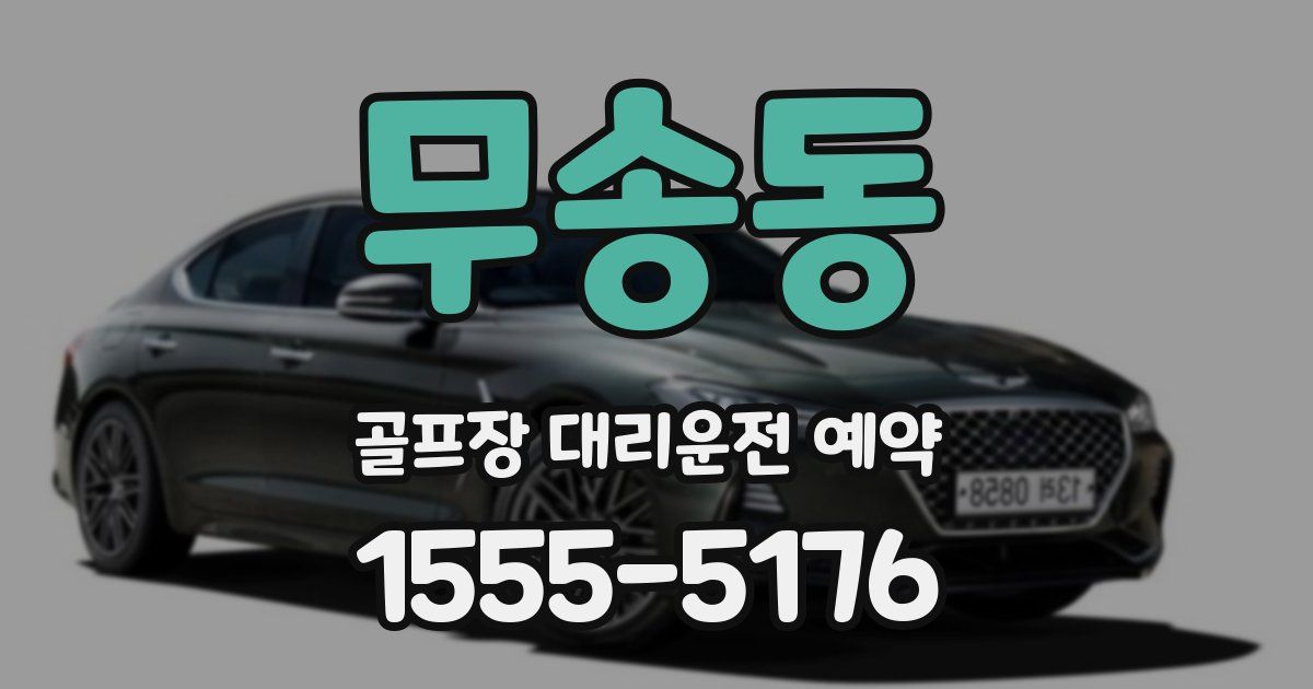 무송동 골프장 대리운전 예약