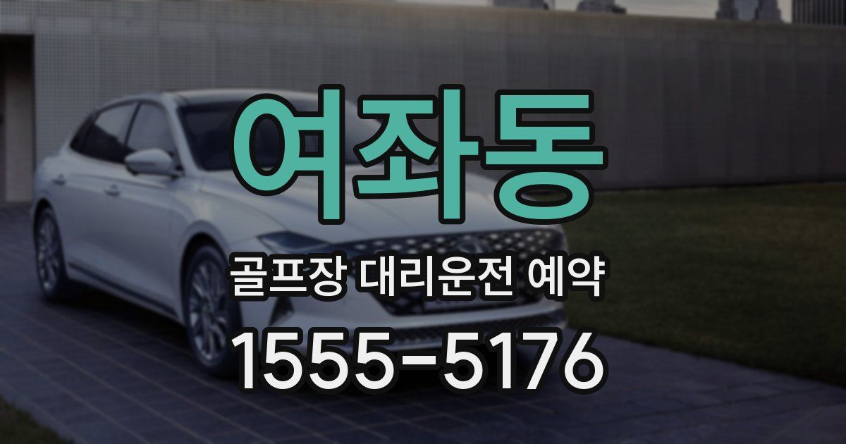 여좌동 골프장 대리운전 예약