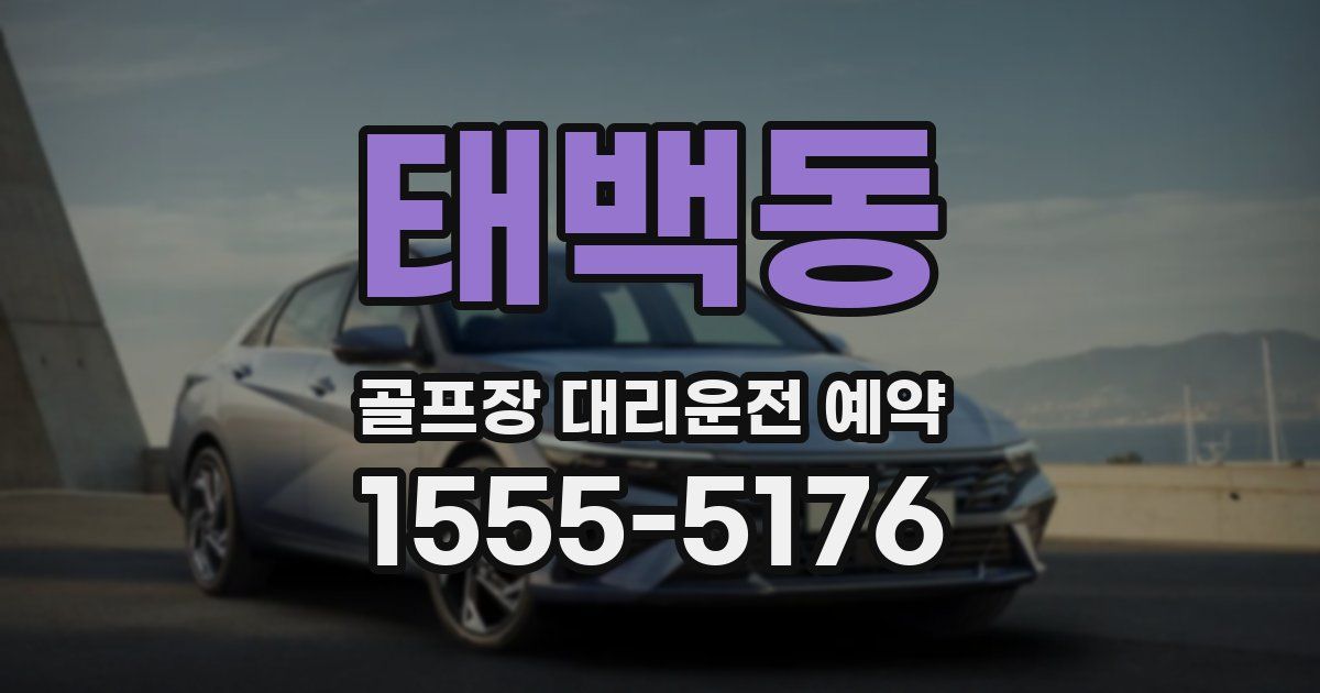 태백동 골프장 대리운전 예약