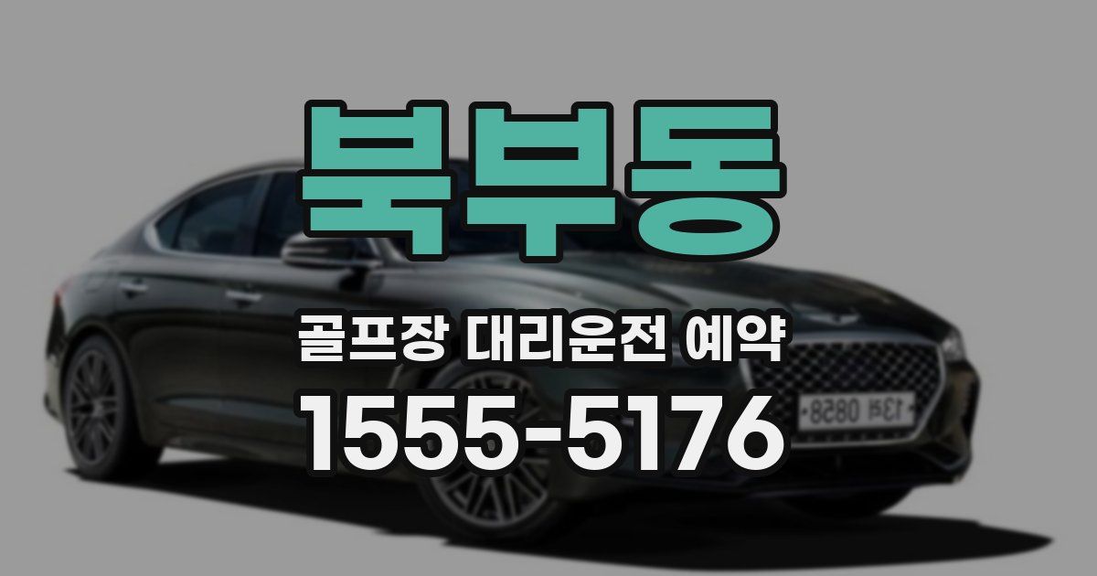 북부동 골프장 대리운전 예약