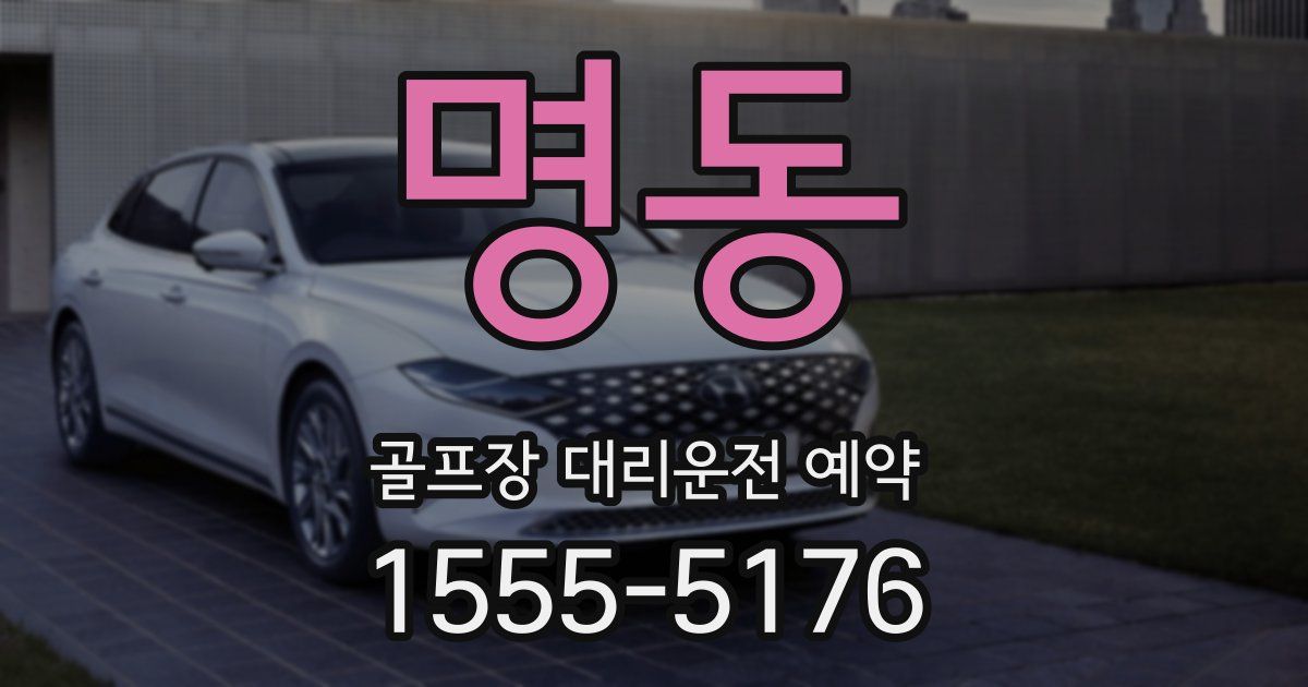 명동 골프장 대리운전 예약