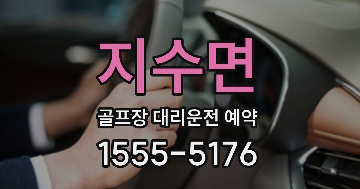 지수면 골프장 대리운전 예약