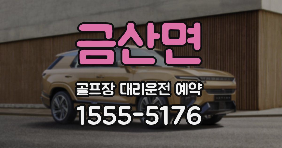 금산면 골프장 대리운전 예약